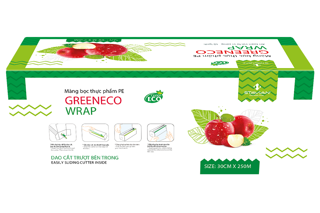 Màng bọc thực phẩm PE Green Eco 30cm x 250m